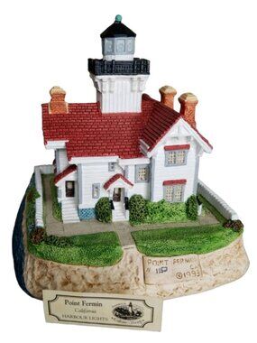 Harbour Lights Point Fermin CA HL 501 1993 #1152 Signed ID Card Lighthouse Nauti